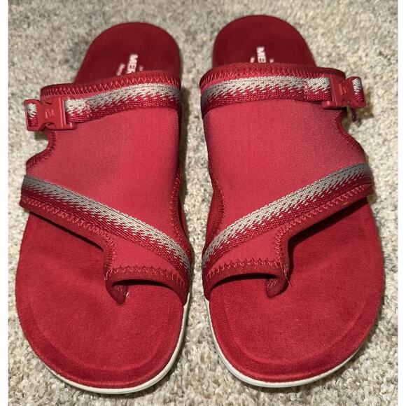 Merrell Chili District Muri Wrap Sandal Women’s 10 Red Stretch Comfort Slides - Picture 2 of 9